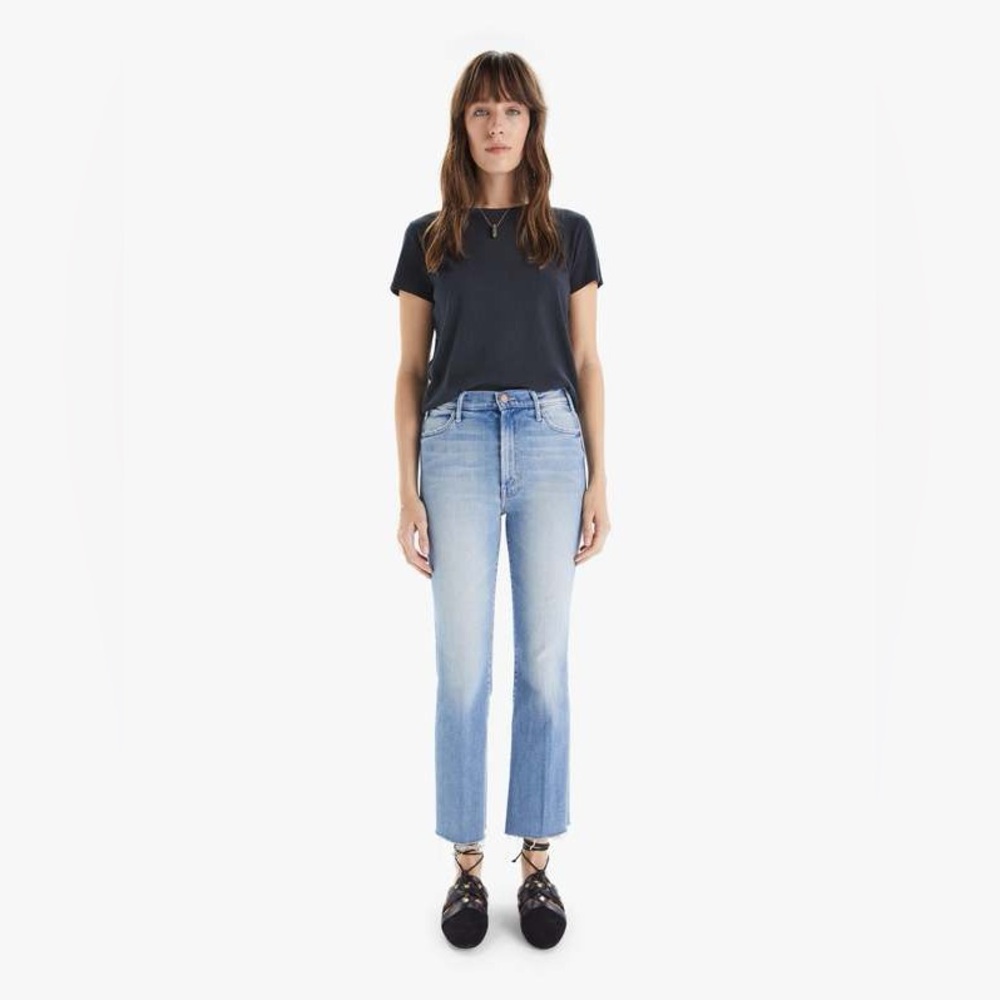 Mother The Hustler Ankle Fray Jeans Raw Hem NWT in Au Revoir size 31 - Picture 11 of 15